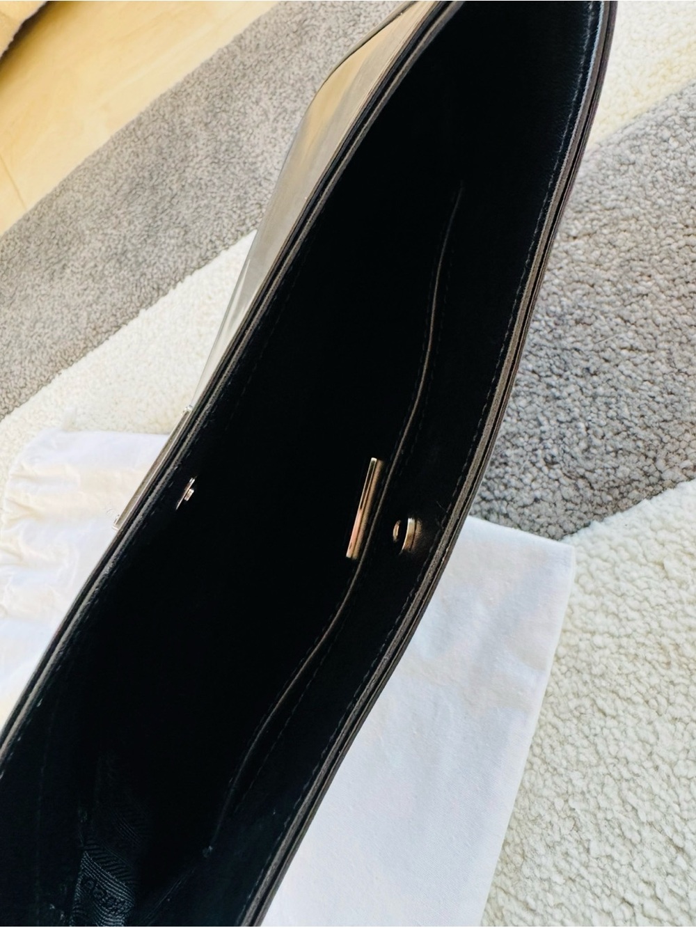 Prada Cleo Brushed Leather Shoulder Bag - Picture 10 of 14